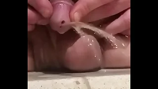 Small dick peeing close by my hand